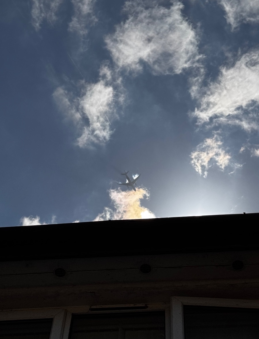 Plane under sky